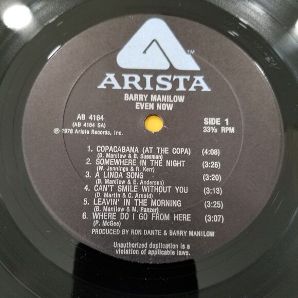 Barry Manilow Even Now Vinyl lp 1978 - Picture 7 of 9